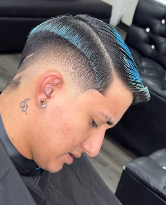 Low Taper Fade With Comb Over